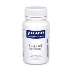 Медь глицинат Copper glycinate Pure Encapsulations 60 капсул