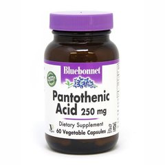 Витамин В5 Пантотеновая кислота Pantothenic Acid Bluebonnet Nutrition 250 мг 60 капсул