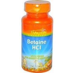 Фотография - Бетаина гидрохлорид Betaine HCl Thompson 90 таблеток