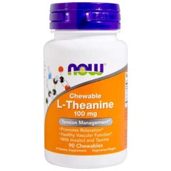 L-Теанин L-Theanine Now Foods 100 мг 90 жевательных таблеток