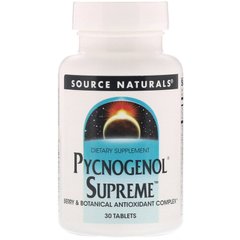 Пікногенол (кора сосни) Pycnogenol Supreme Source Naturals 30 таблеток