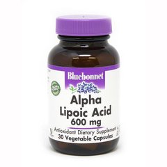Альфа-липоевая кислота Alpha Lipoic Acid Bluebonnet Nutrition 600 мг 30 капсул