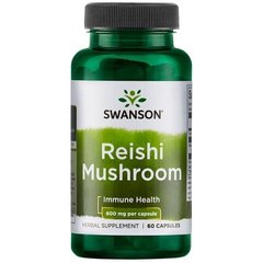 Грибы Рейши Reishi Mushroom Swanson 600 мг 60 капсул