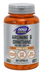 L-Аргинин и орнитин 500/250 Now Foods 100 капсул