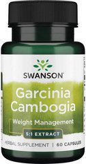 Фотография - Гарциния камбоджийская Garcinia Cambogia 5:1 Extract Swanson 80 мг 60 капсул