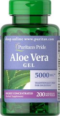Алоэ вера экстракт Aloe Vera Extract Puritan's Pride 25 мг 100 гелевых капсул