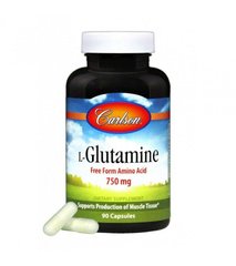 L-глютамин L-Glutamine Carlson Labs 750 мг 90 капсул