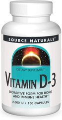 Фотография - Витамин D3 Vitamin D-3 Source Naturals 2000 МЕ 100 капсул