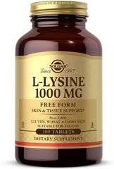 L-Лизин L-Lysine Solgar 1000 мг 100 таблеток