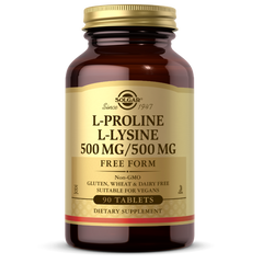 Пролин лизин L-Proline/L-Lysine Solgar 500/500 мг 90 таблеток