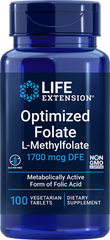 Фотография - Вітамін В9 Фолат Optimized Folate Life Extensions 1000 мкг 100 таблеток