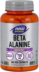 Бета-аланин Beta-Alanine Now Foods 120 капсул