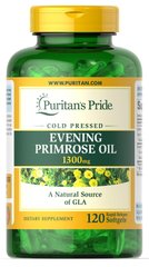 Масло вечерней примулы Evening Primrose Oil Puritan's Pride 1300 мг 120 гелевых капсул