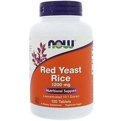 Красный дрожжевой рис Red Yeast Rice Now Foods 1200 мг 120 таблеток