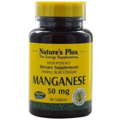 Марганец Manganese Nature's Plus 50 мг 90 таблеток