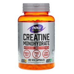Фотография - Креатин Creatine Monohydrate Now Food 750 мг 120 капсул
