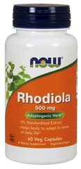 Родиола розовая Rhodiola 3% Now Foods 500 мг 60 капсул