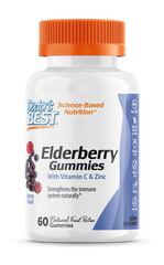 Черная бузина+ витамин С+ цинк Elderberry Vitamin C & Zinc Doctor's Best 60 жевательных конфет