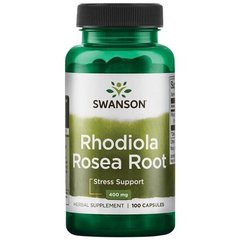 Родиола розовая Rhodiola Rosea Root Swanson 400 мг 100 капсул