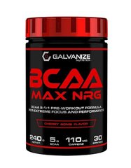 Аминокислоты BCAA MAX NRG Galvanize Nutrition вишневая бомба 240 г